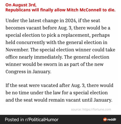 10 more days until Mitch McConnell is allowed to die